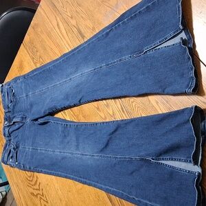 AMERICAN EAGLE Jeans Womens BLUE 12 FESTIVAL Denim Flare FLARED STRETCH Used
